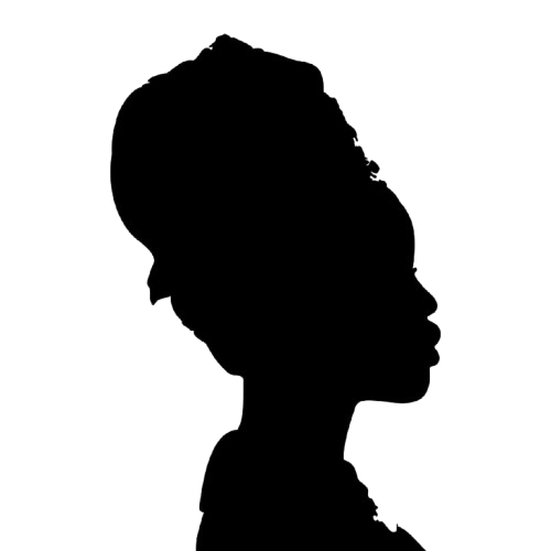 black african american woman facing sideways silhouette free vector removebg preview